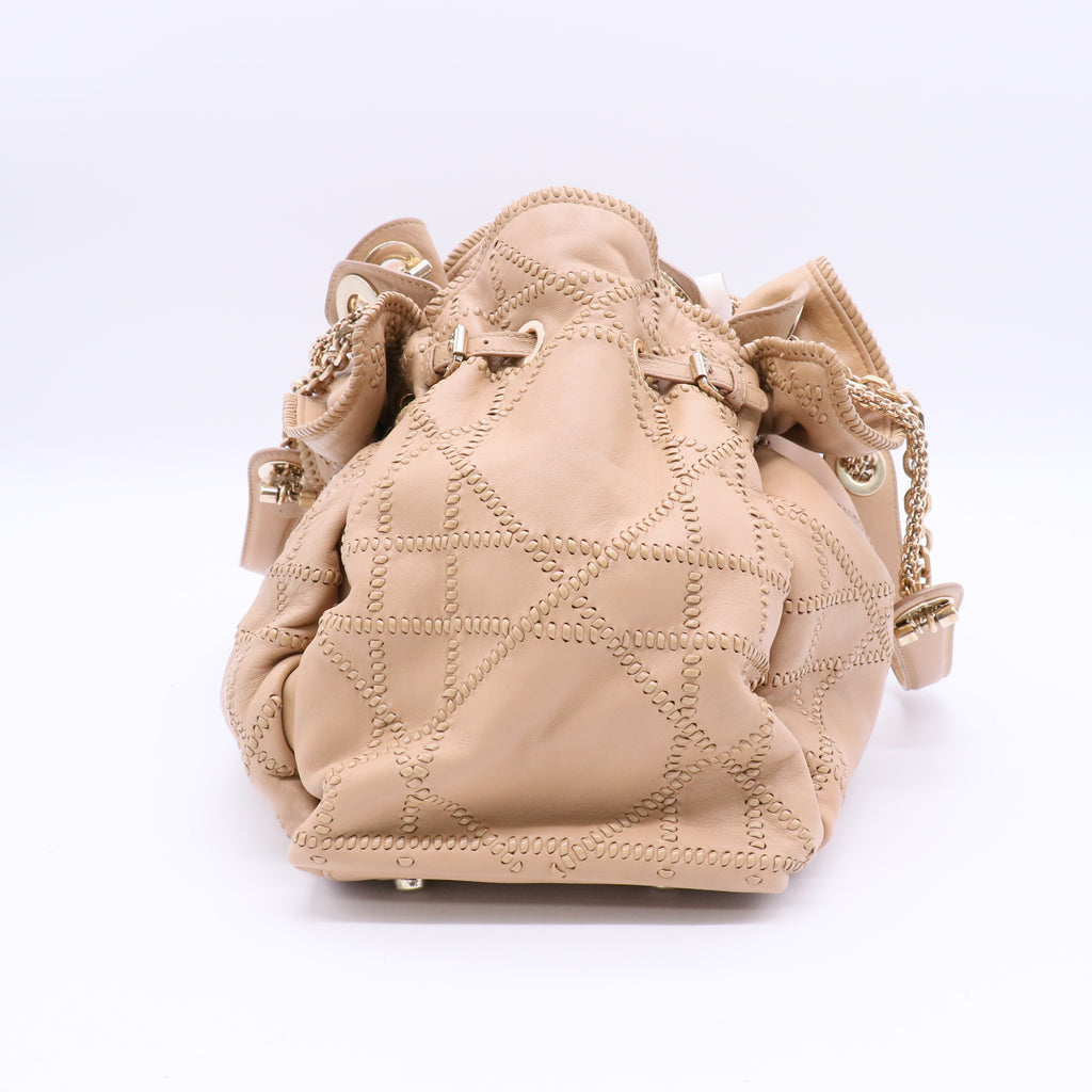 Dior Beige Cannage  Le Trente Lucky Charm Shoulder Bag Twins