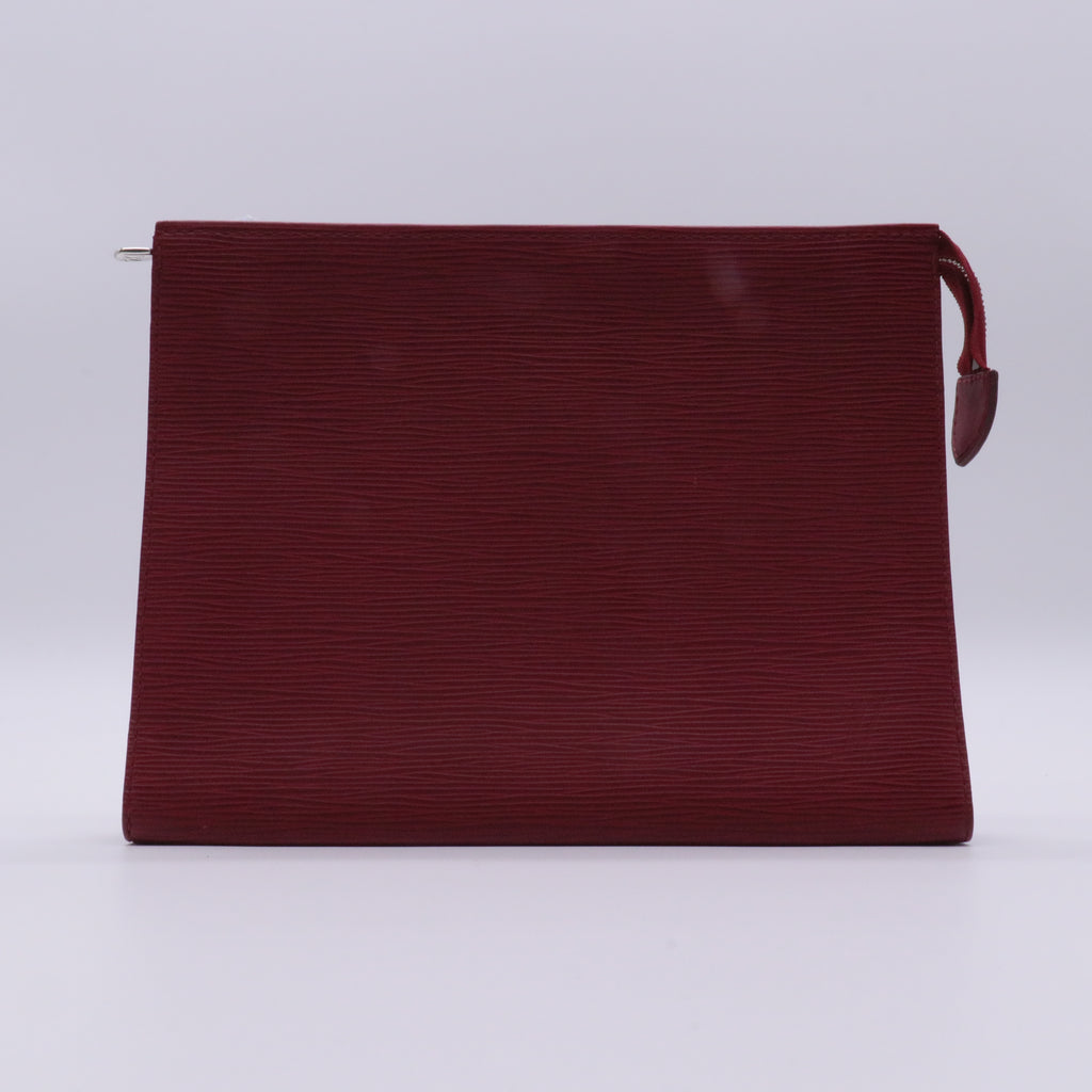 Louis Vuitton Epi Leather Clutch Pouch Fuchsia Pink Twins