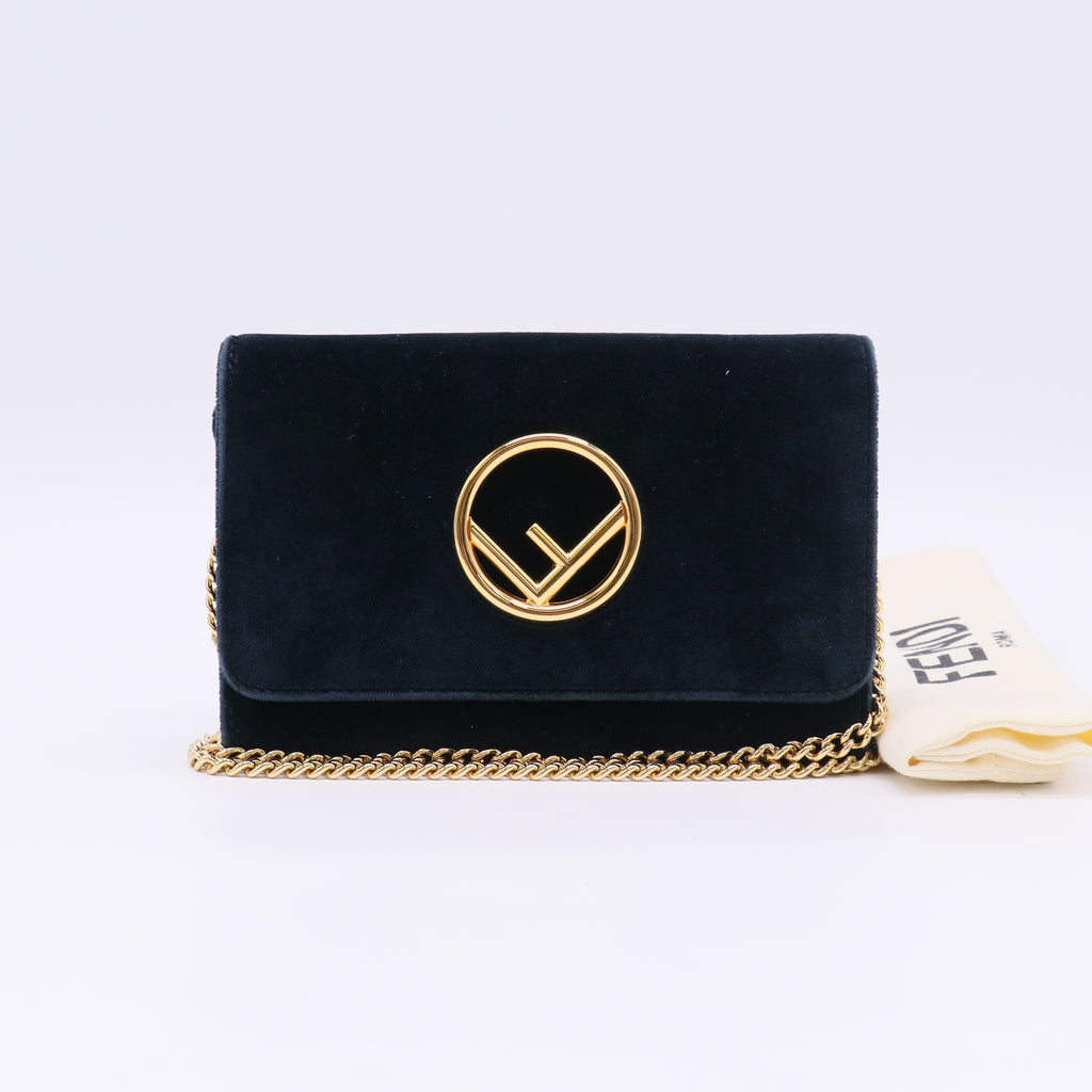 Valentino Garavani VLogo Signature Mini Velvet Shoulder Bag B23434