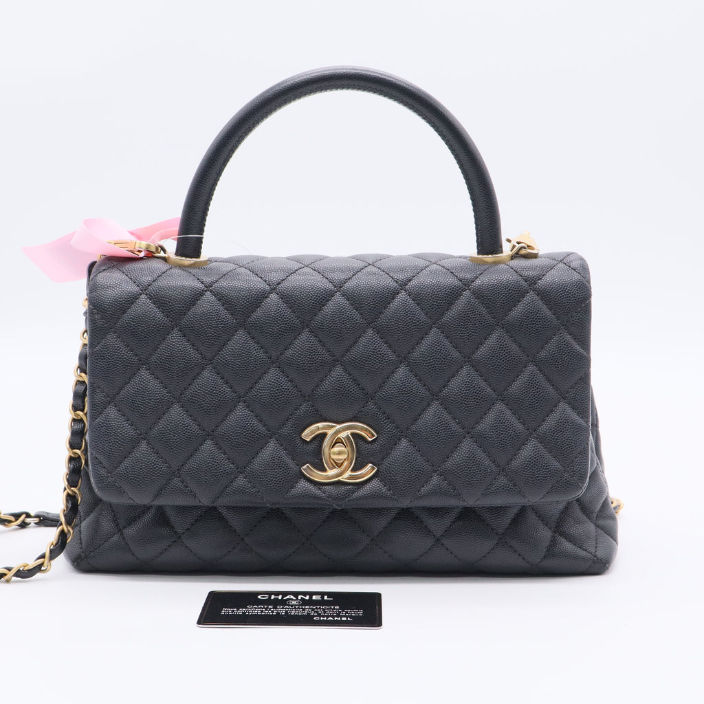 Chanel Caviar Quilted Coco Handle Flap Twins