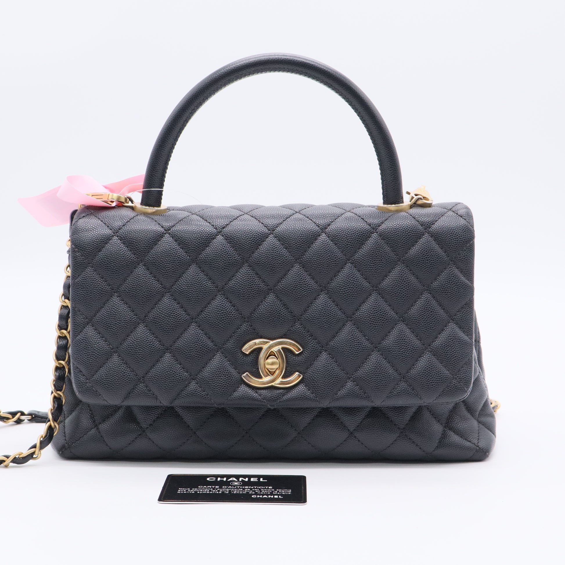 Chanel Caviar Quilted Coco Handle Flap Twins