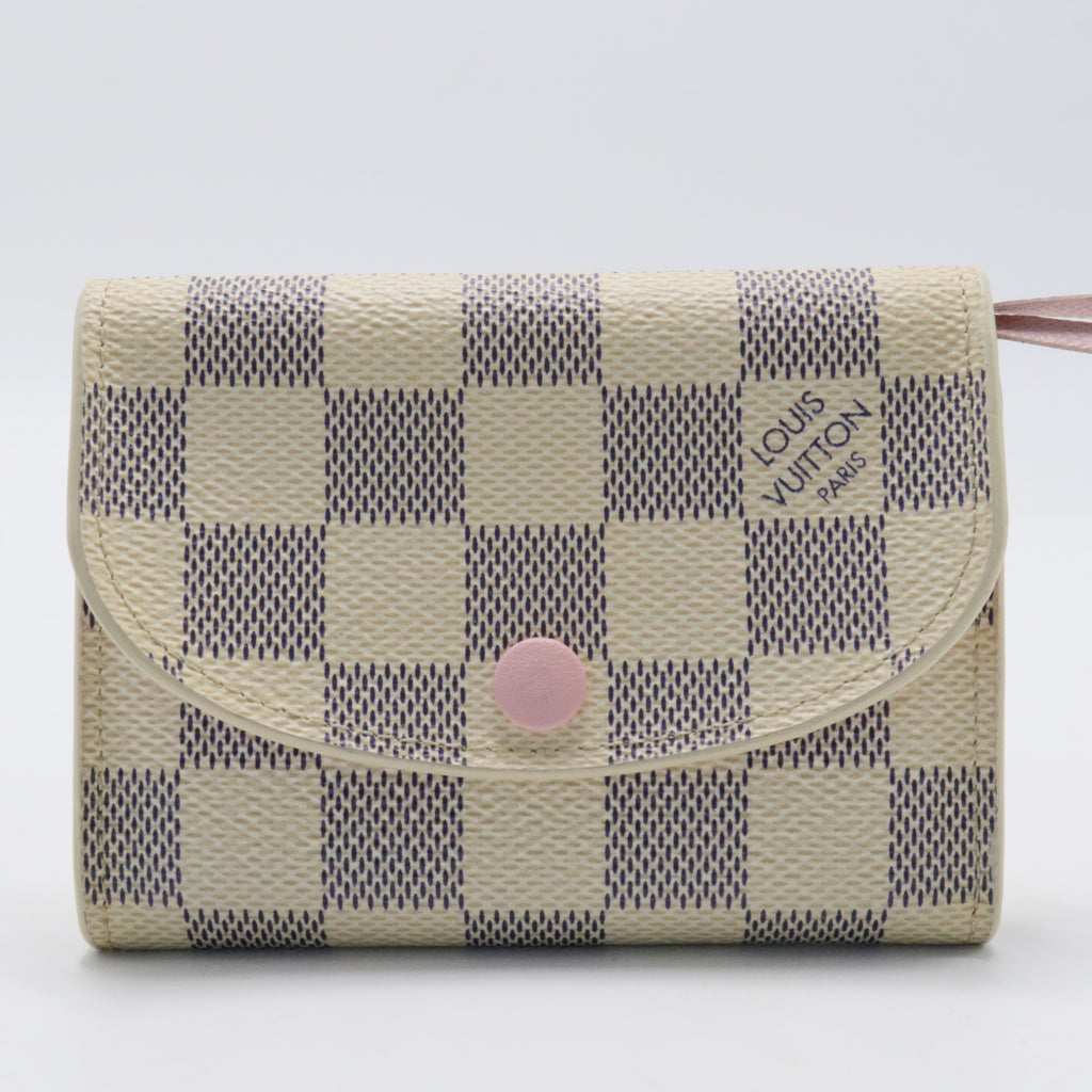 Damier Azur Rosalie Coin Purse Rose Ballerine