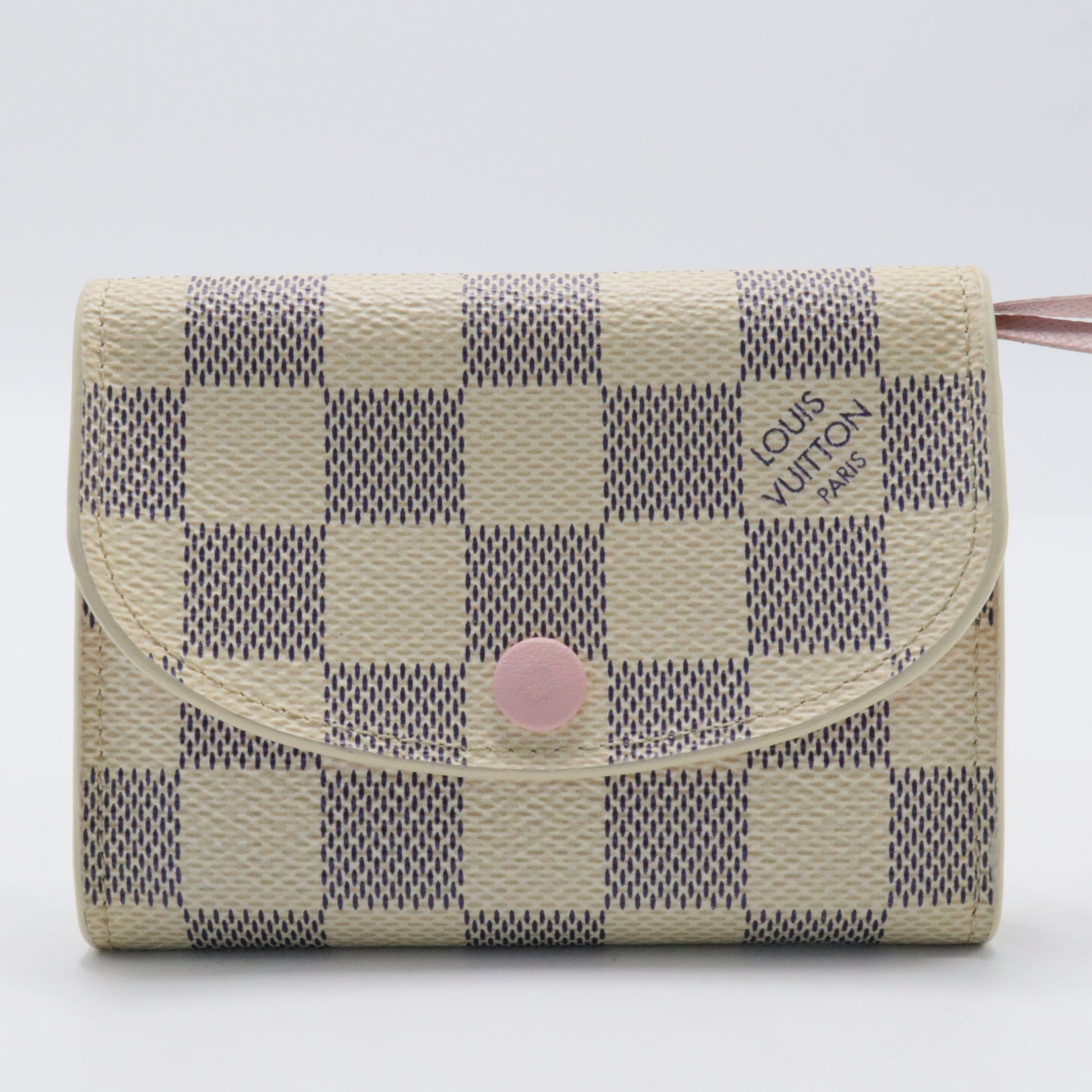 Damier Azur Rosalie Coin Purse Rose Ballerine