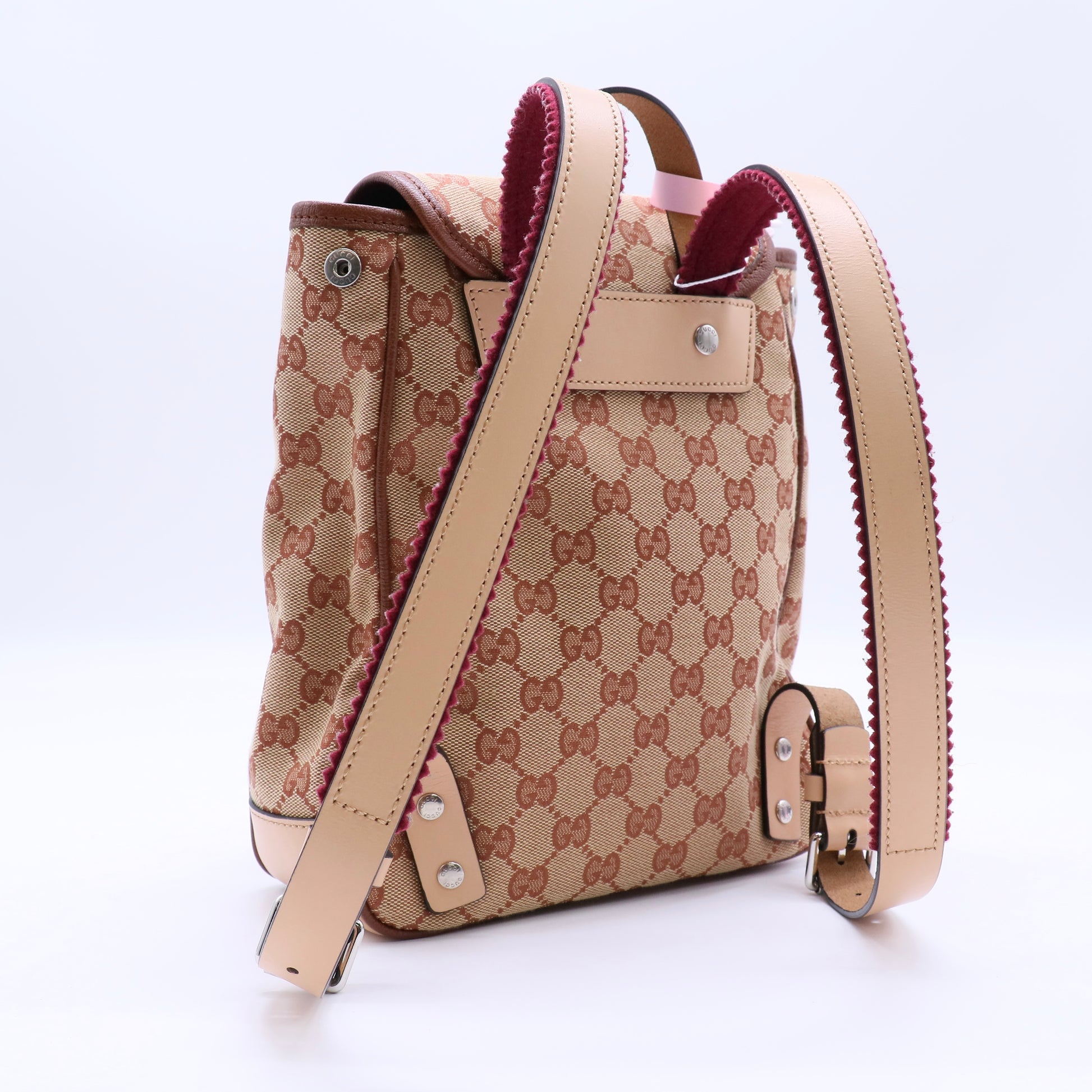 Gucci GG Canvas GG Canvas Leather Backpack Beige twins LDJ4281