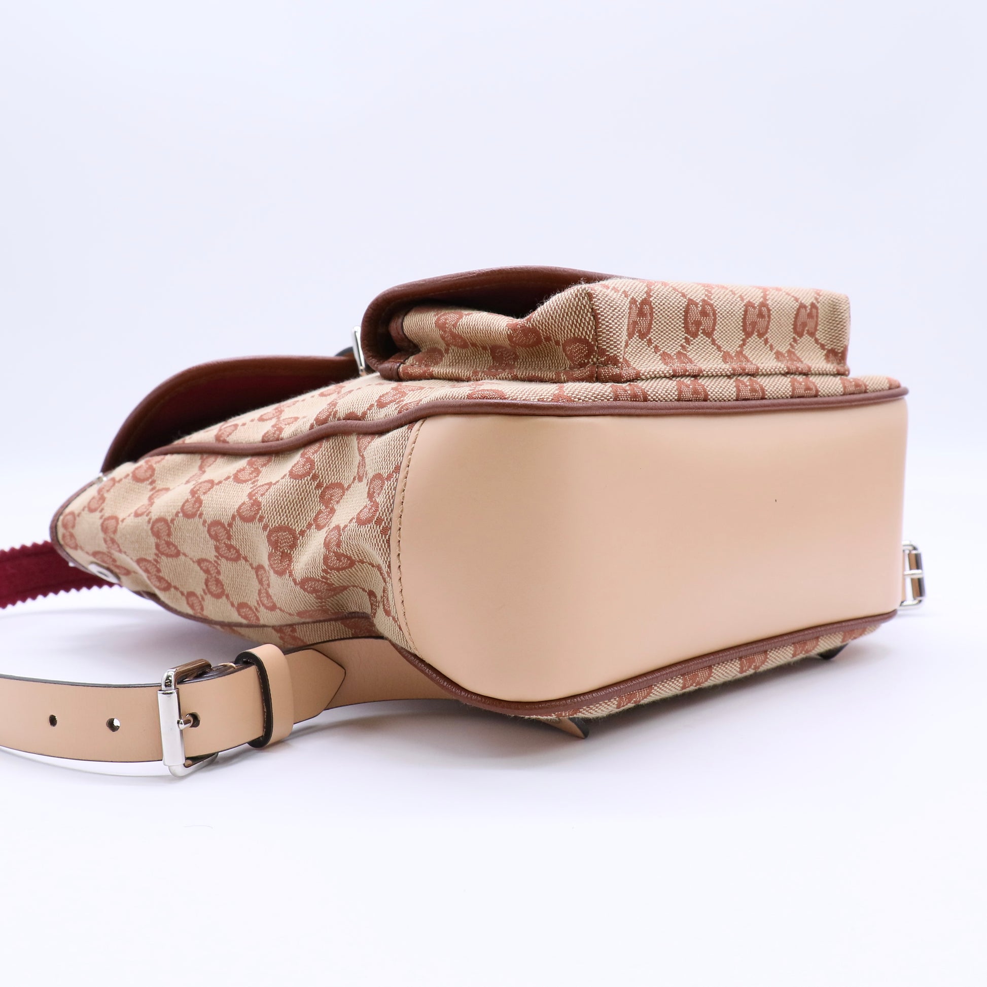 Gucci GG Canvas GG Canvas Leather Backpack Beige twins LDJ4281
