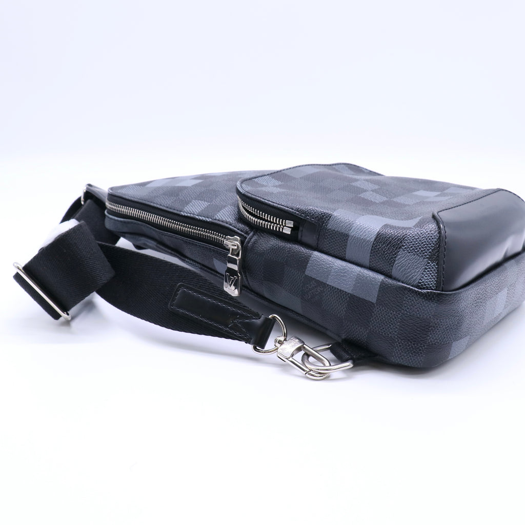 Louis Vuitton Avenue Sling Bag Limited Edition Damier Graphite Pixel Gris twins LDJ4283