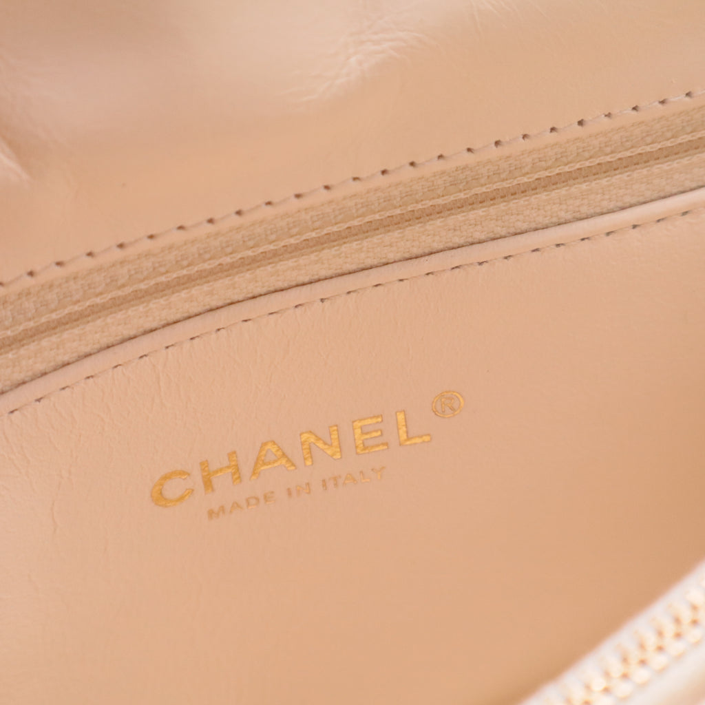 Coco Top Handle Bag Chevron Calfskin Medium