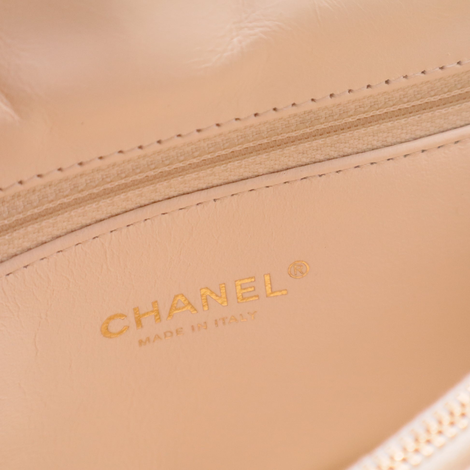 Coco Top Handle Bag Chevron Calfskin Medium