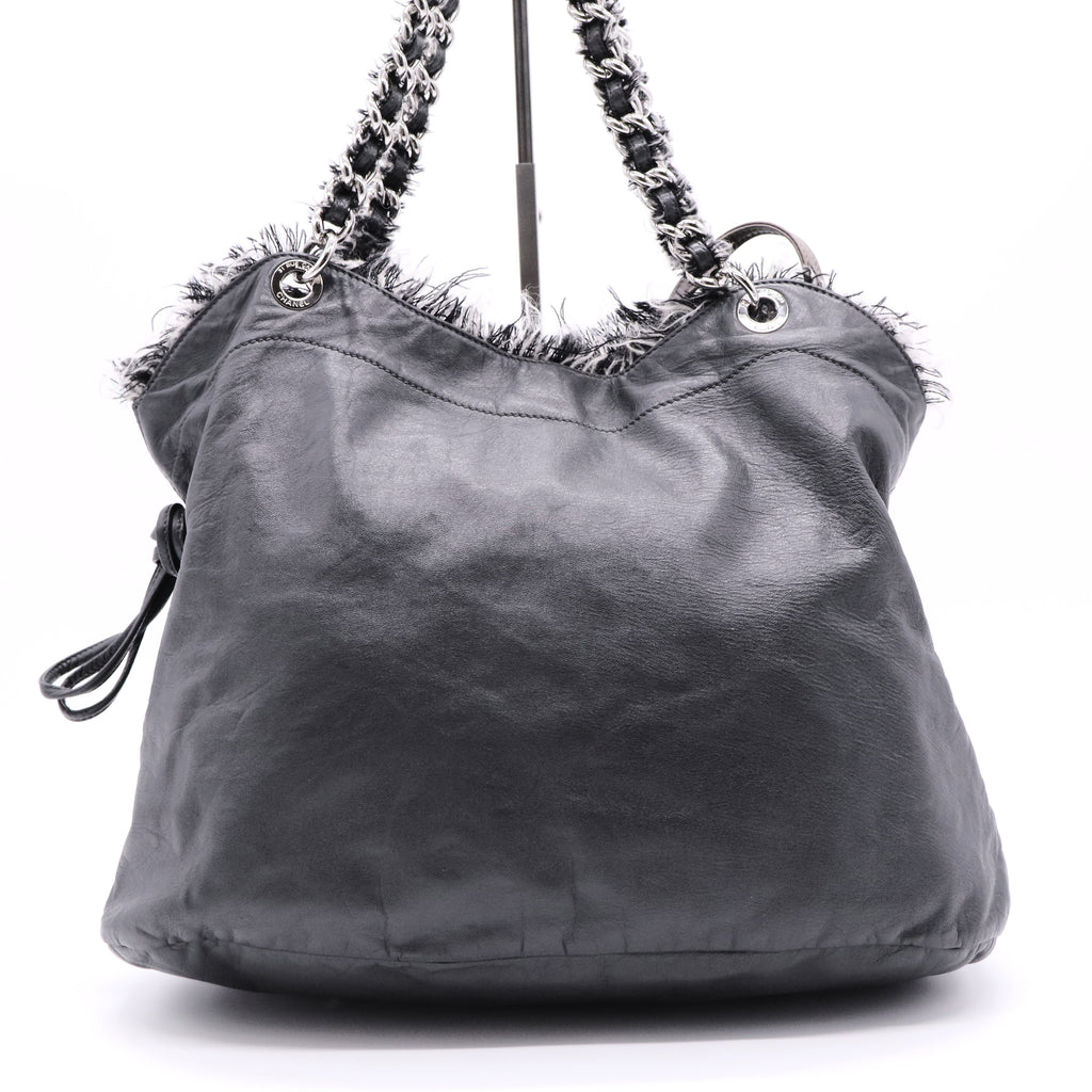 Funny Tweed Bon Bon Tote Lambskin Large