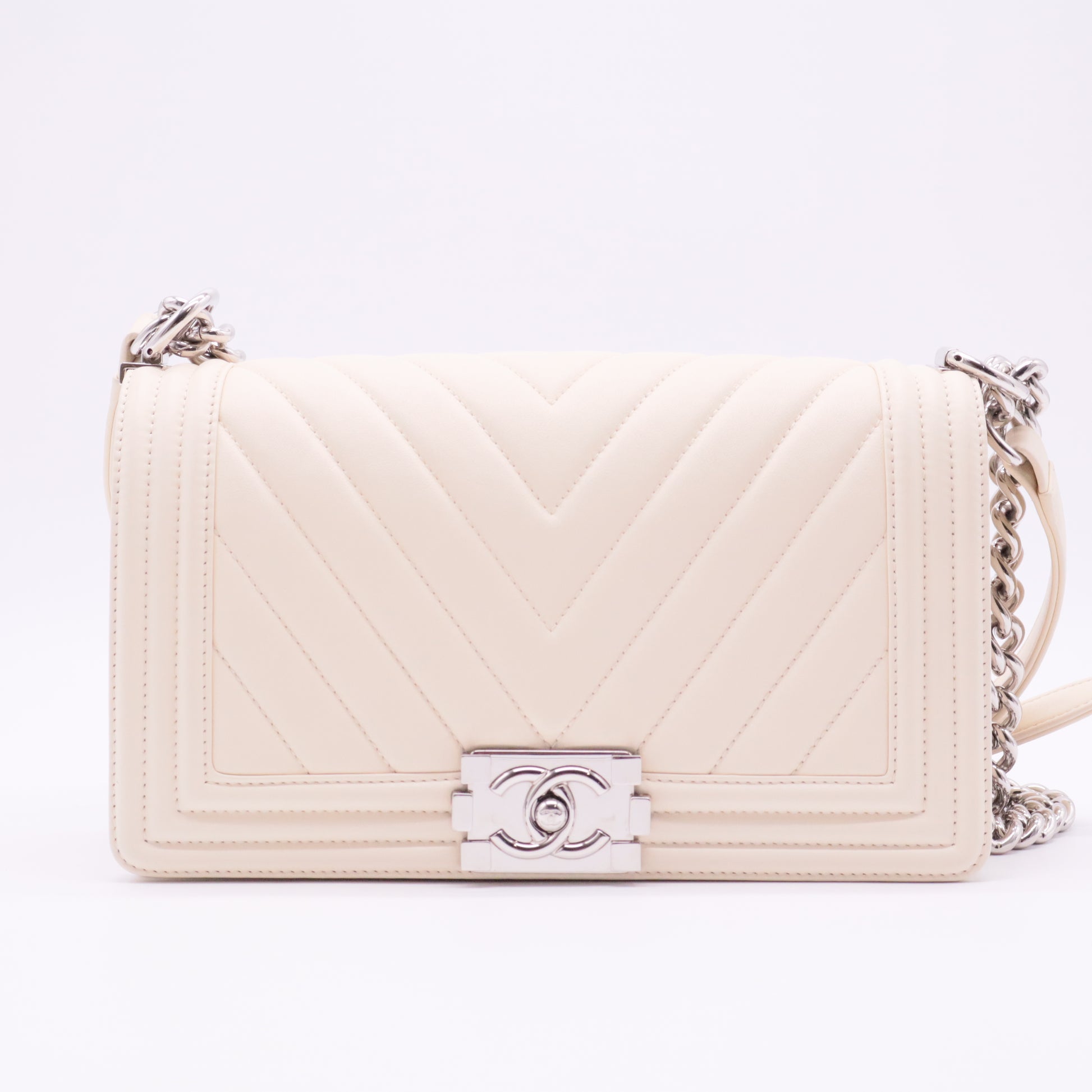 Boy Flap Bag Chevron Calfskin New Medium