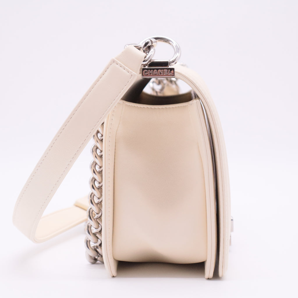 Boy Flap Bag Chevron Calfskin New Medium