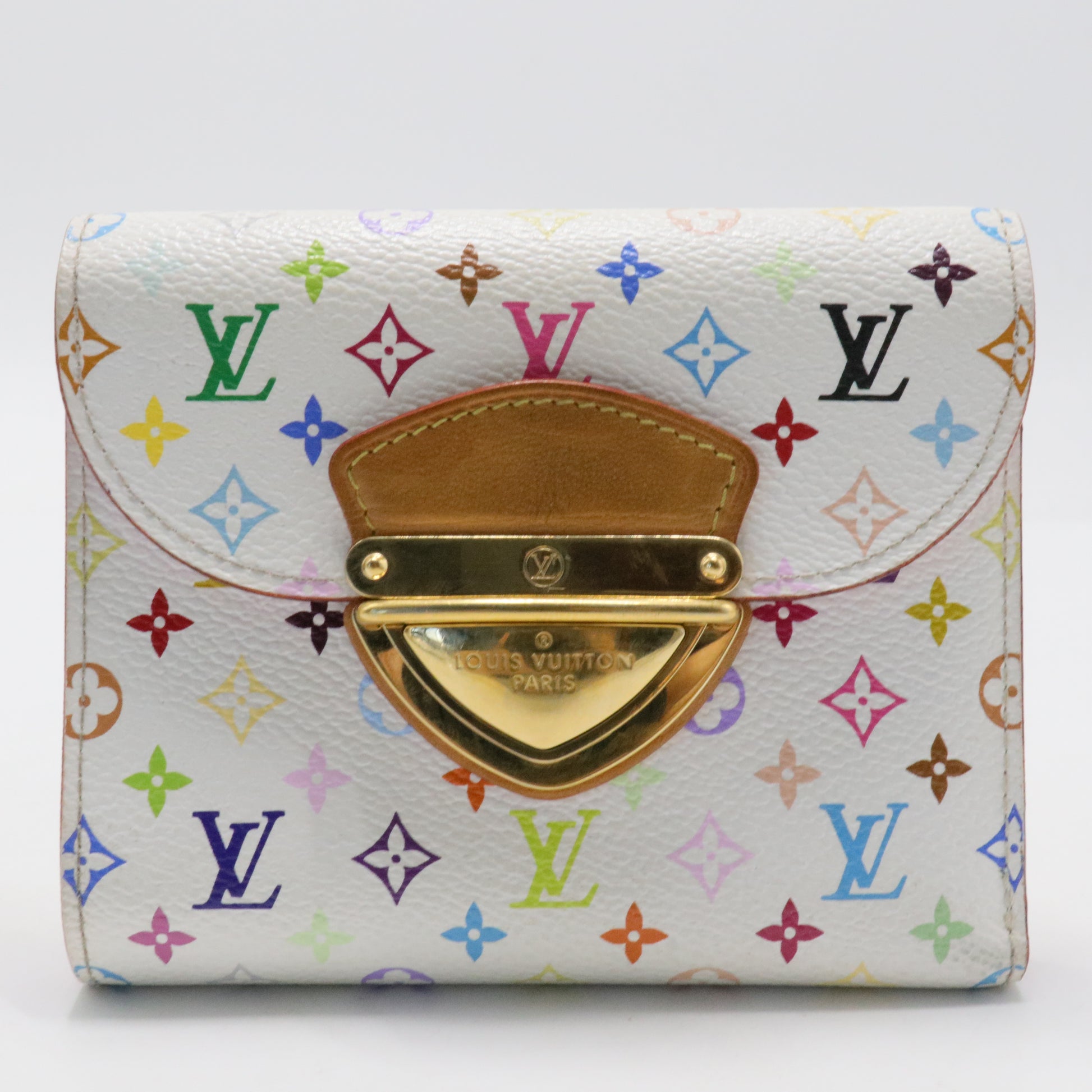 Monogram Multicolor Joey Wallet White Litchi