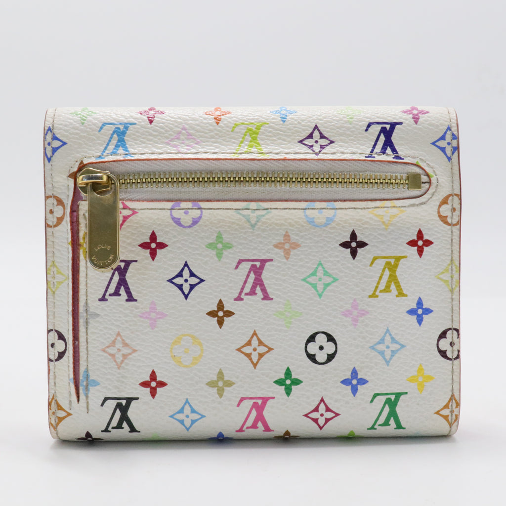 Monogram Multicolor Joey Wallet White Litchi