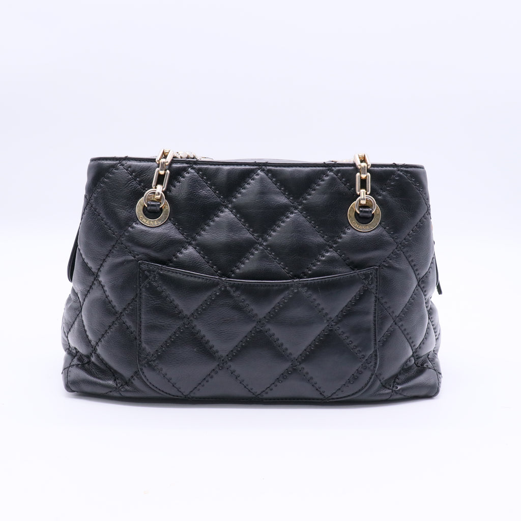 Chanel medium vintage chain tote bag twins