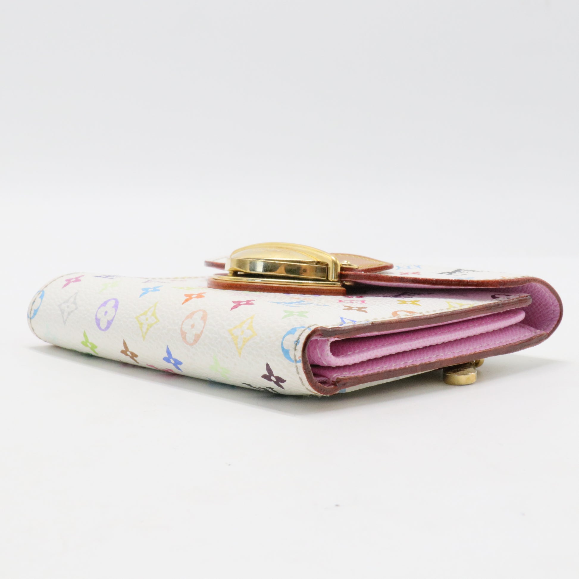 Monogram Multicolor Joey Wallet White Litchi