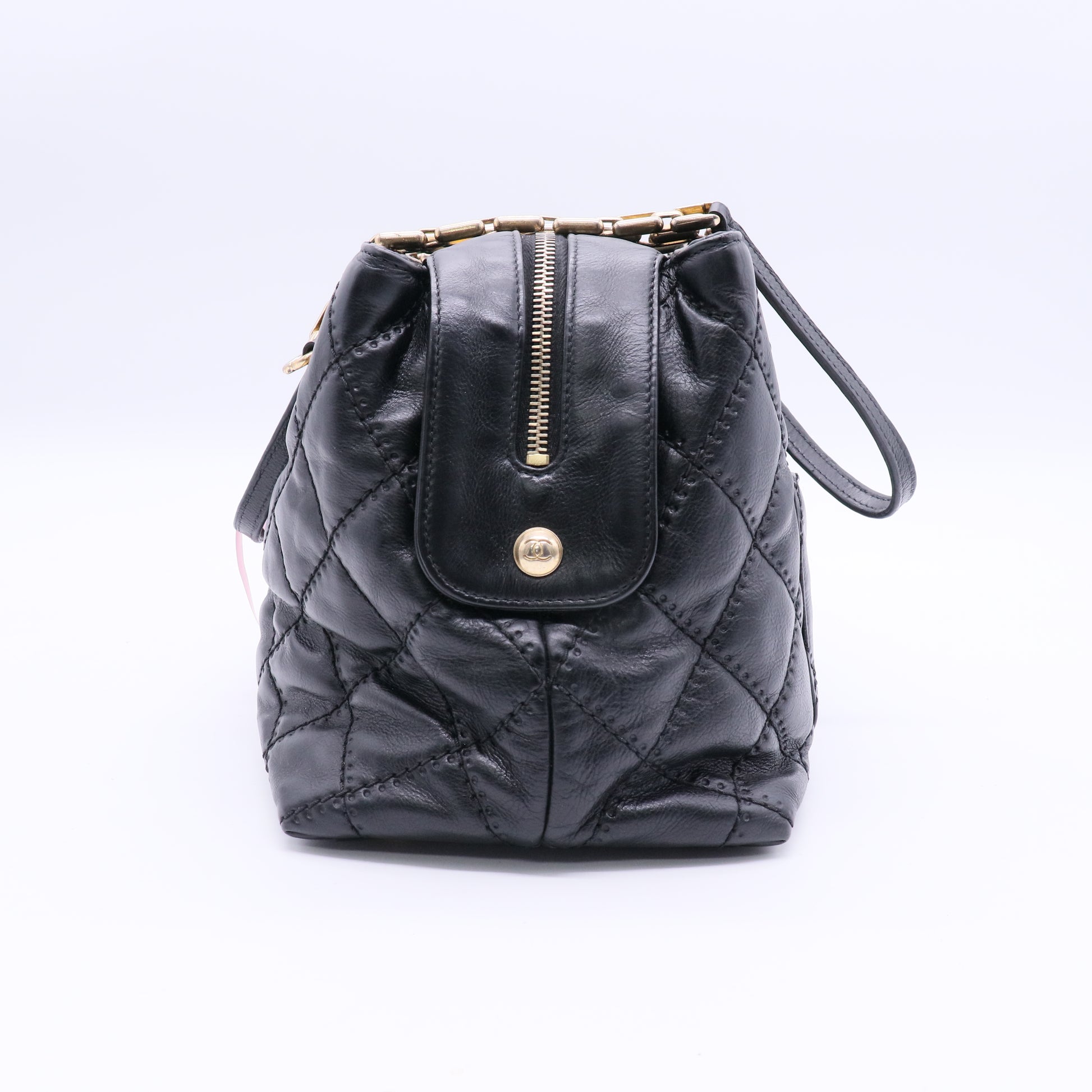 Chanel medium vintage chain tote bag twins