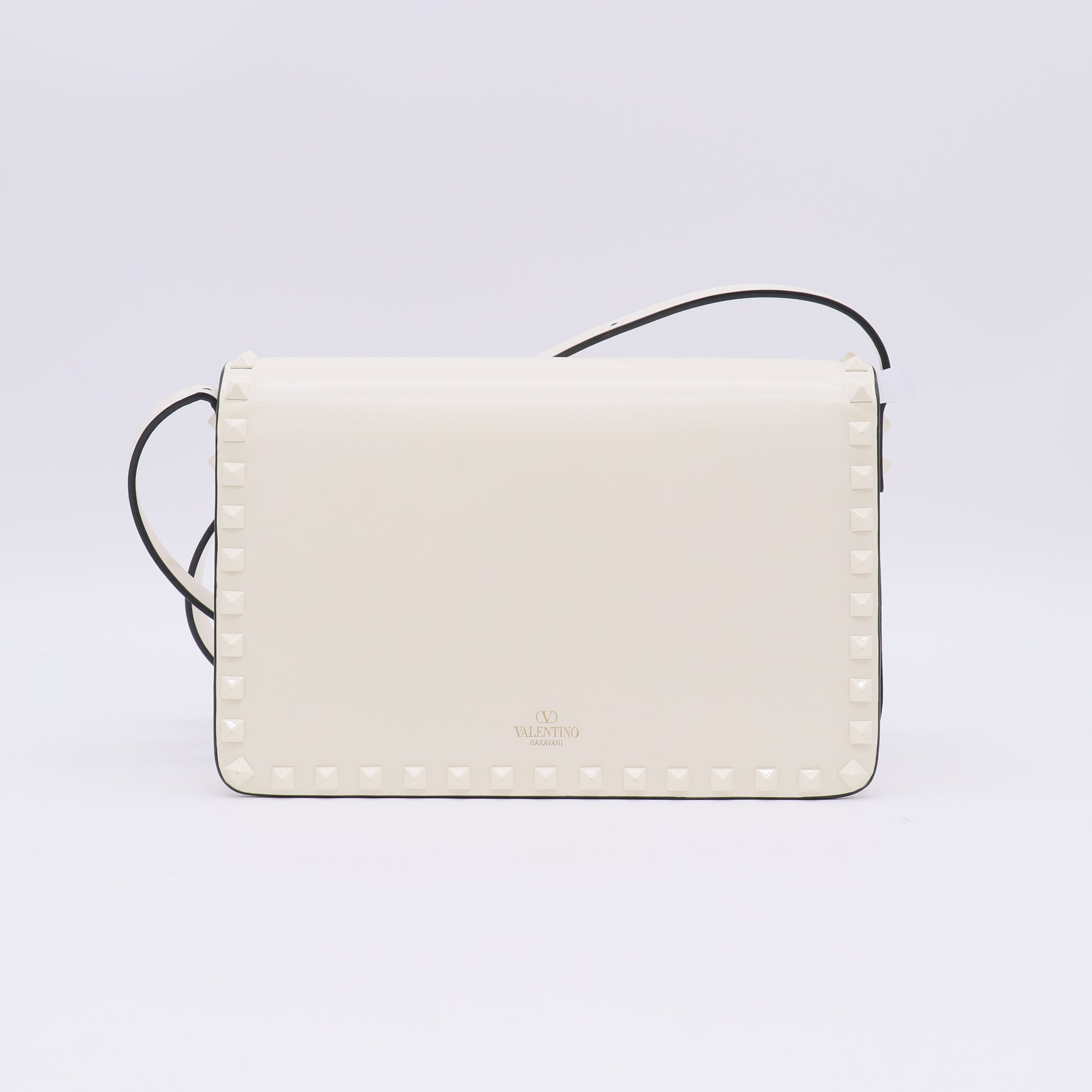 White Leather Guitar Rockstud B23380