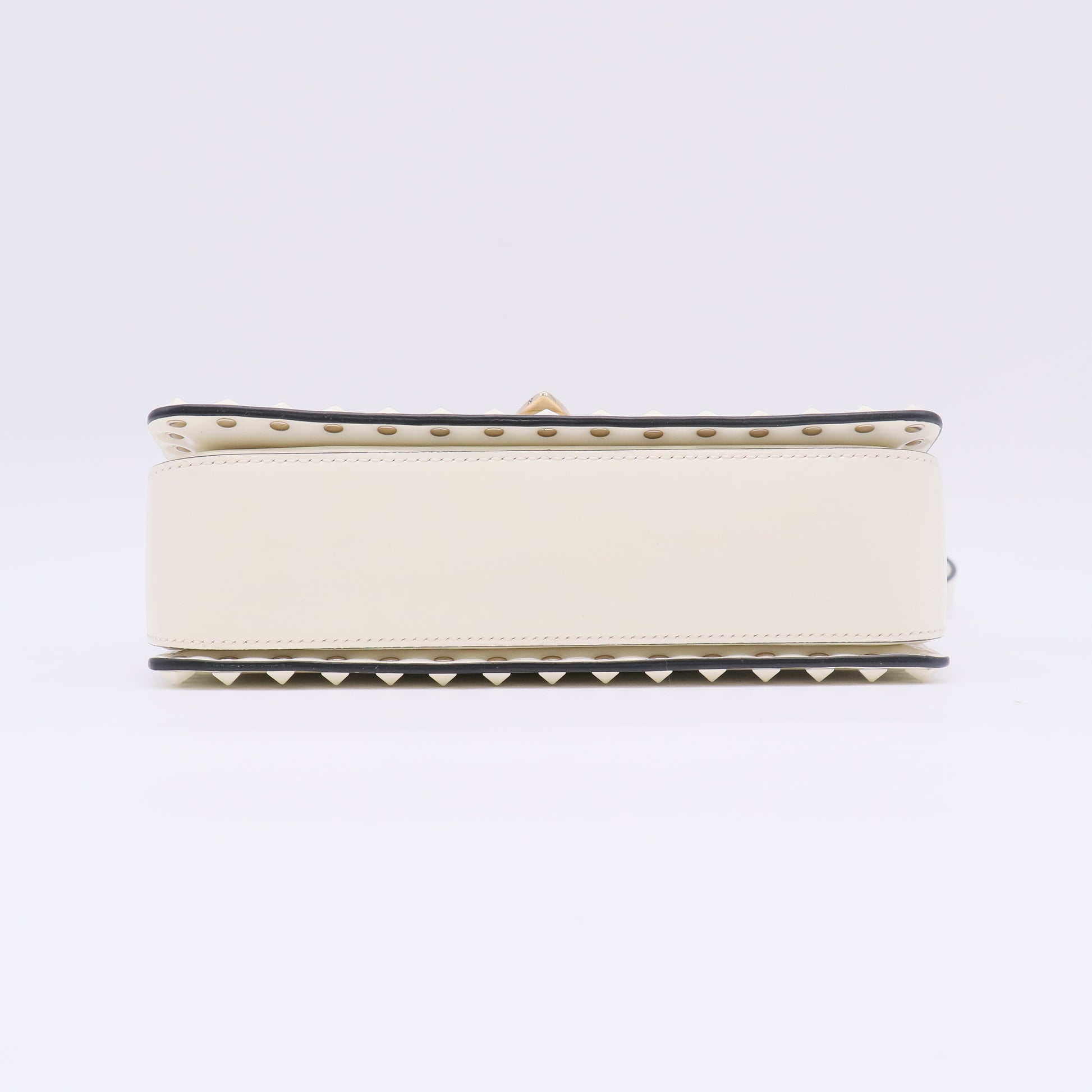 White Leather Guitar Rockstud B23380