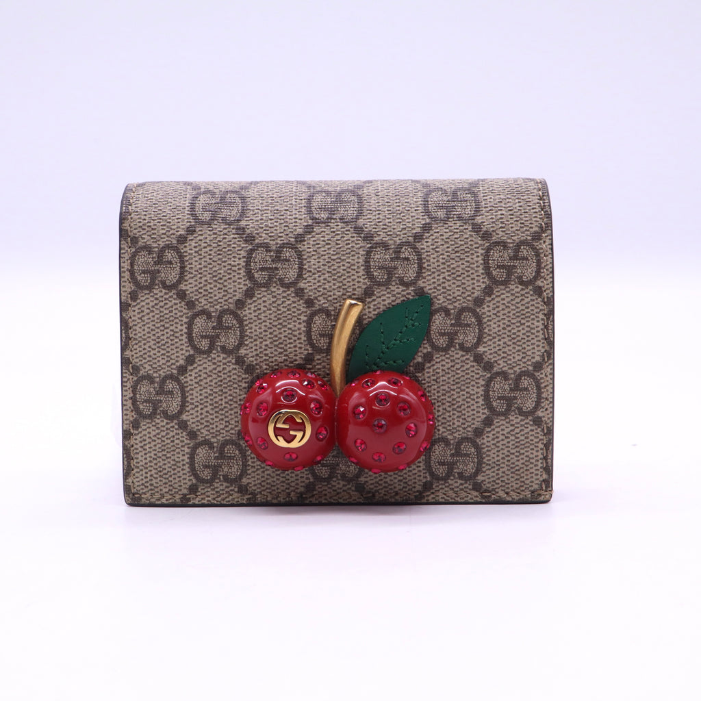 Cherries Wallet GG Coated Canvas W20693