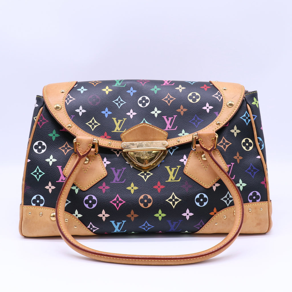 Louis Vuitton Takashi Murakami x Monogram Multicolore Beverly GM Black Twins LDJ4300
