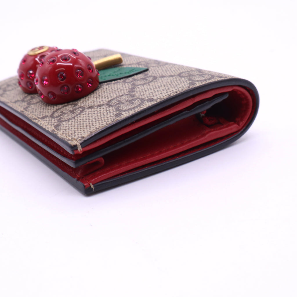 Cherries Wallet GG Coated Canvas W20693