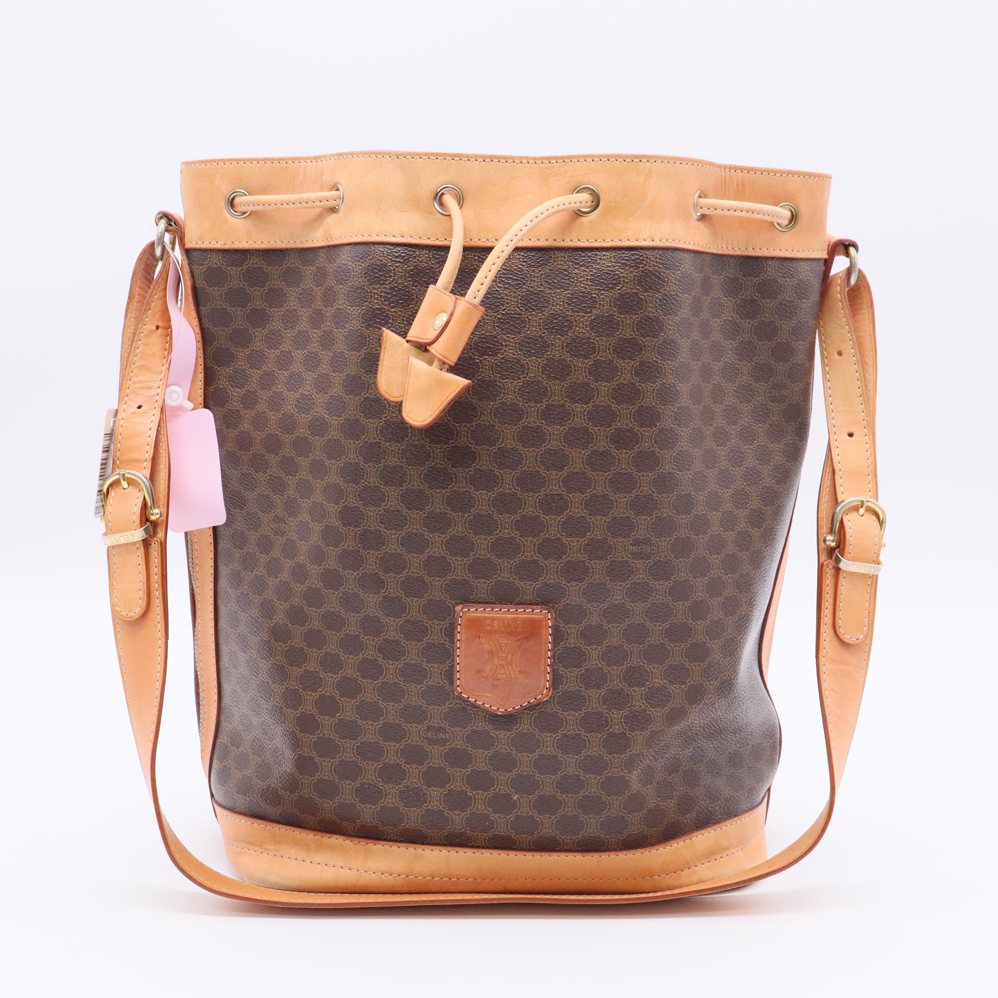 Canvas and Leather Shoulder bag Brown Vintage Twins LDJ3086