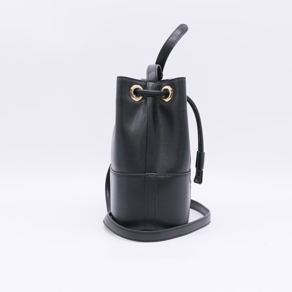 Salvatore Ferragamo Gancini City Leather Bucket Bag B23358