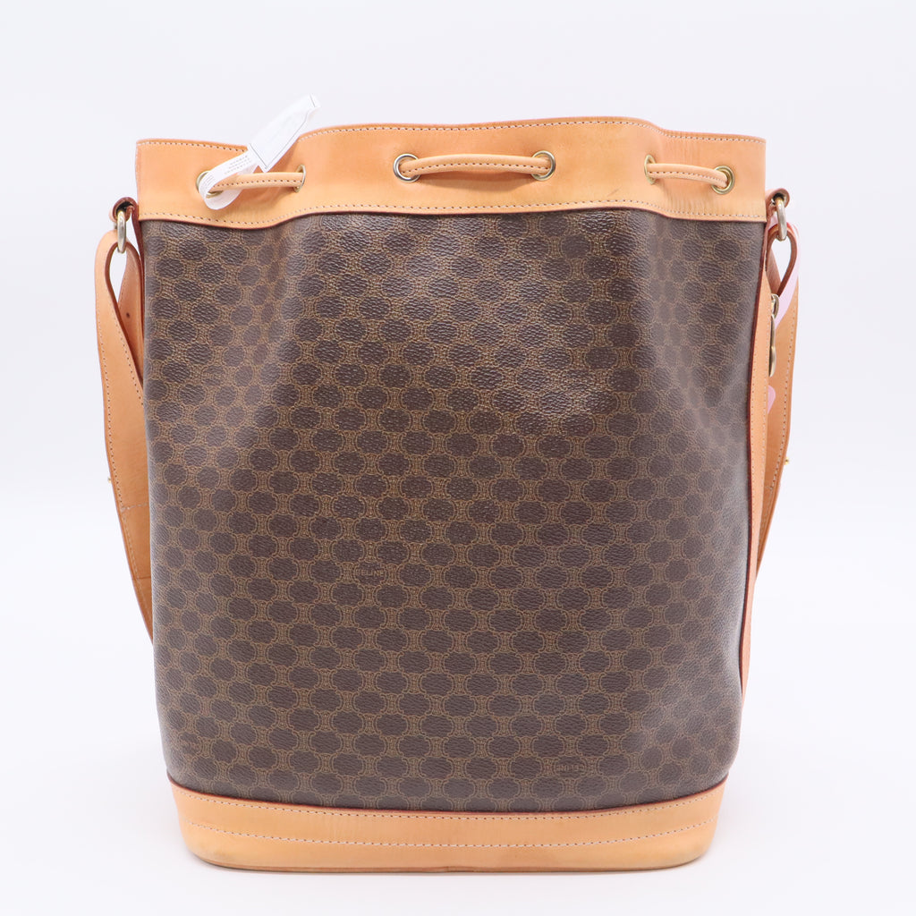 Canvas and Leather Shoulder bag Brown Vintage Twins LDJ3086