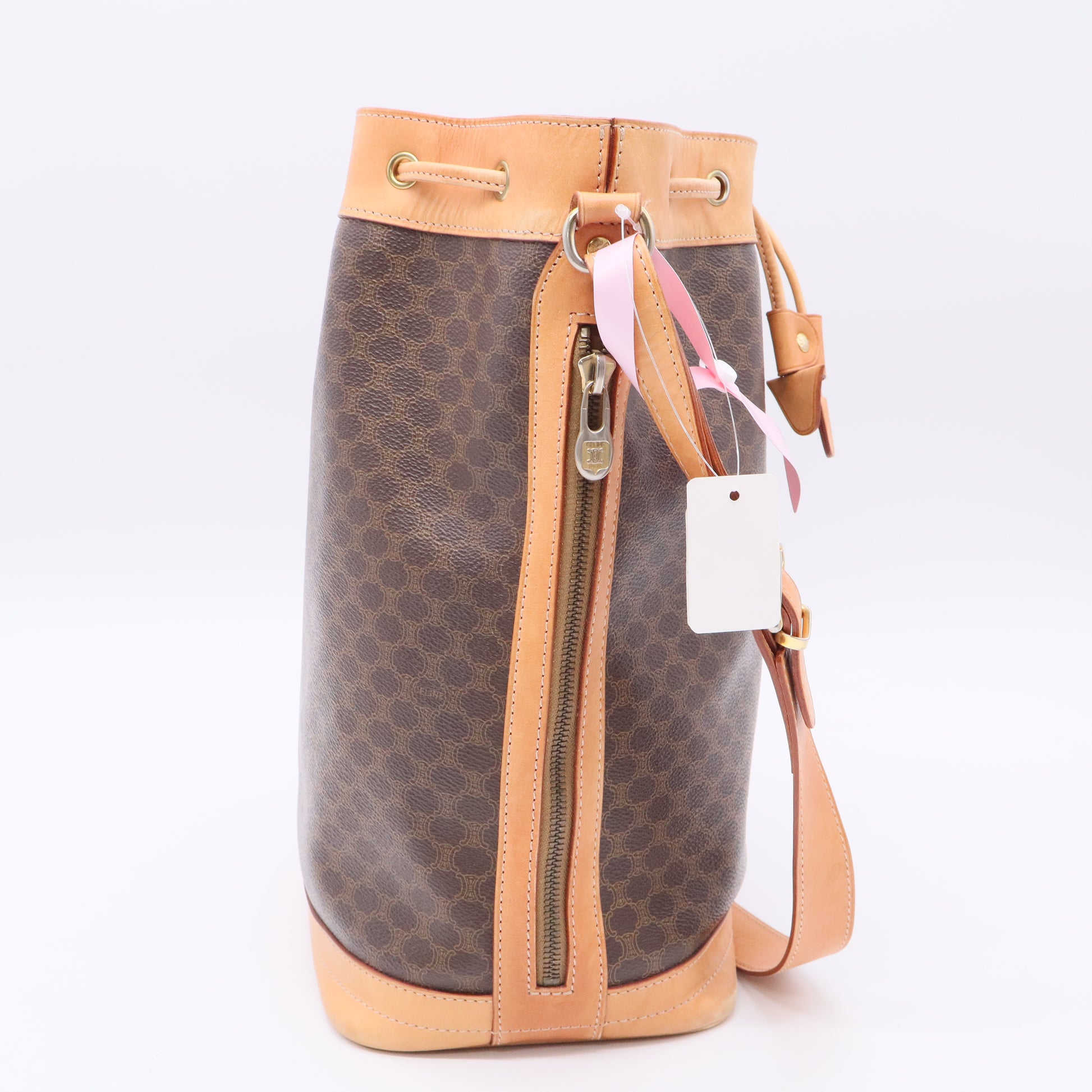 Canvas and Leather Shoulder bag Brown Vintage Twins LDJ3086