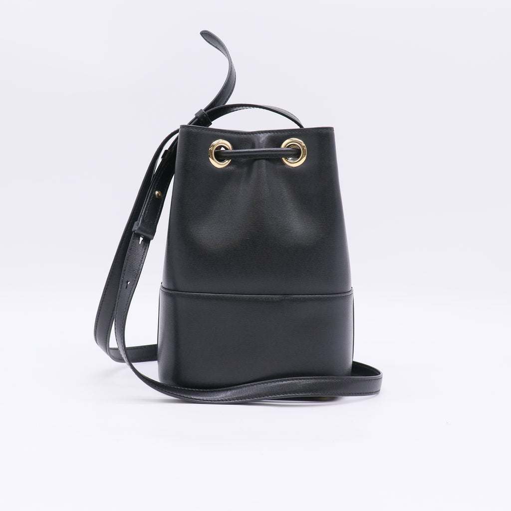Salvatore Ferragamo Gancini City Leather Bucket Bag B23358