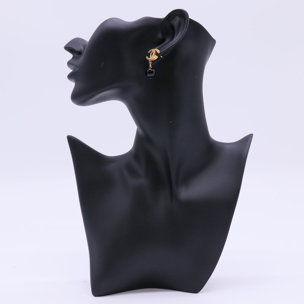 Chanel Twisted CC Ball Drop Earrings W22053