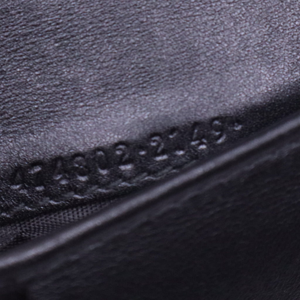 Calfskin Matelasse GG Marmont Medium Wallet Black