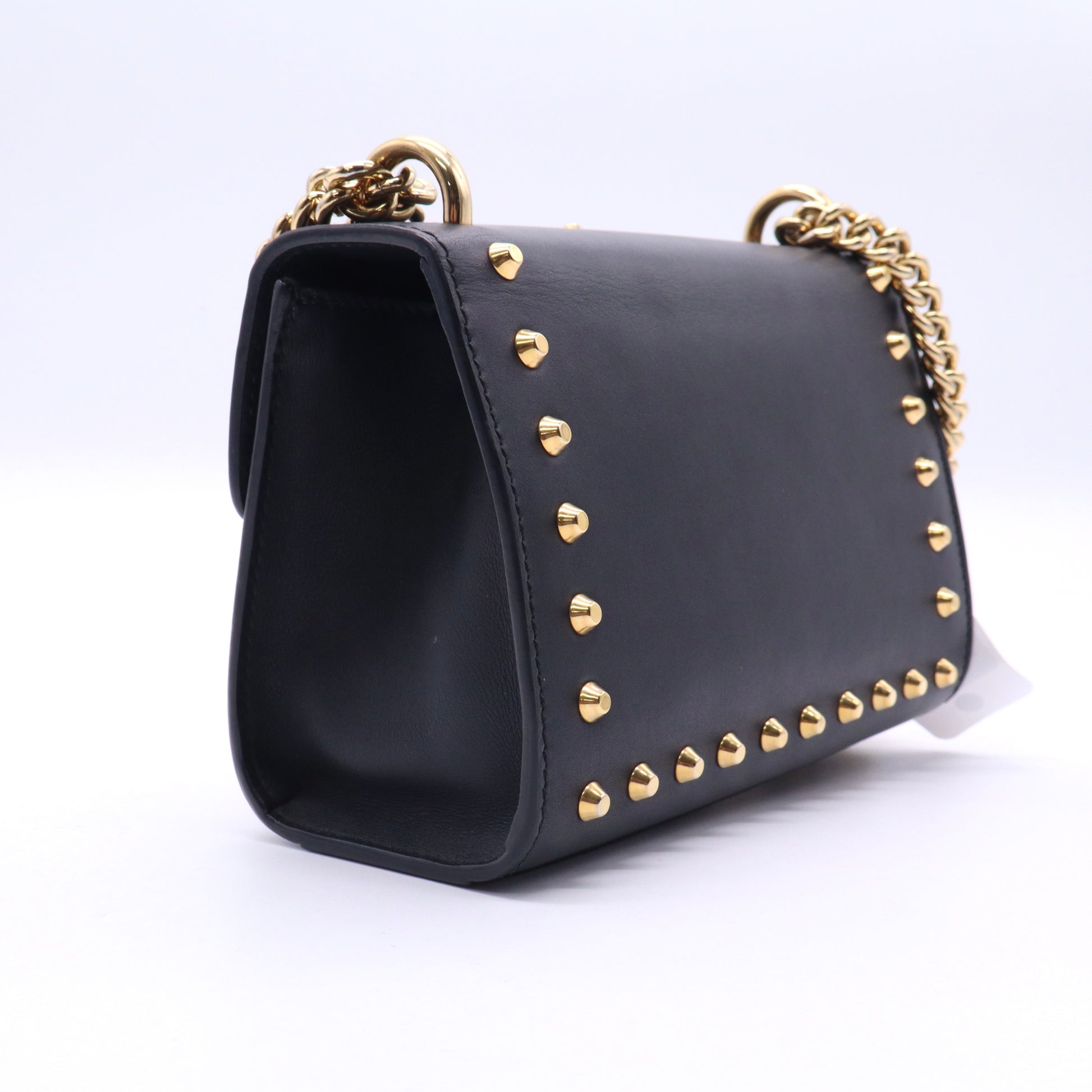 Pearly Padlock Shoulder Bag Studded Leather Small Twins B20925