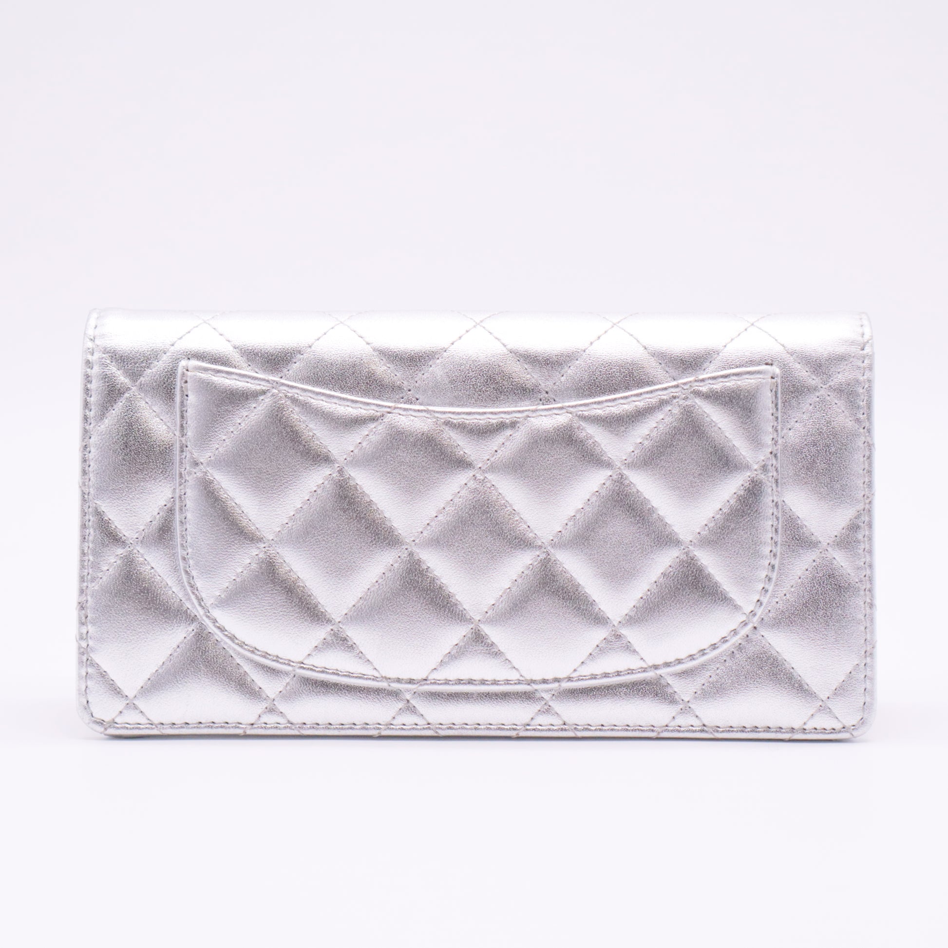 Lambskin Yen Wallet Silver