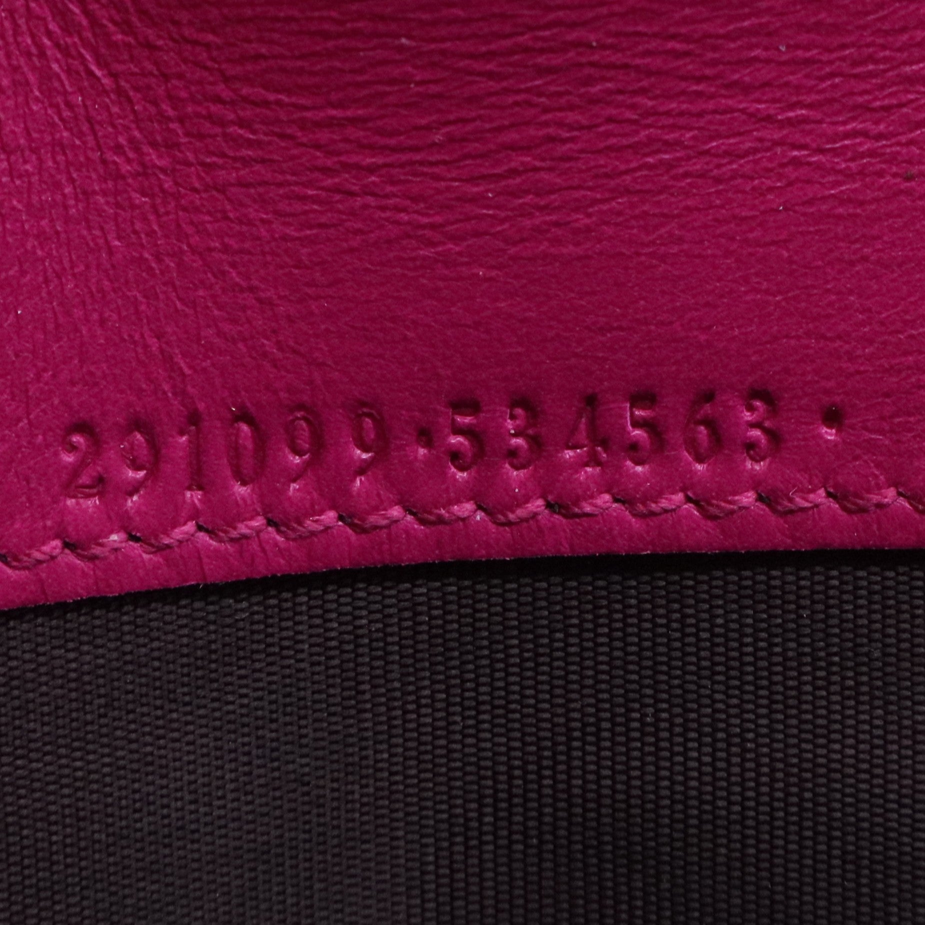 Pink Micro guccissima Leather Wallet