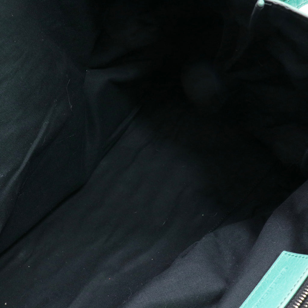 Mint Green Agneau Leather Motorcycle City Bag