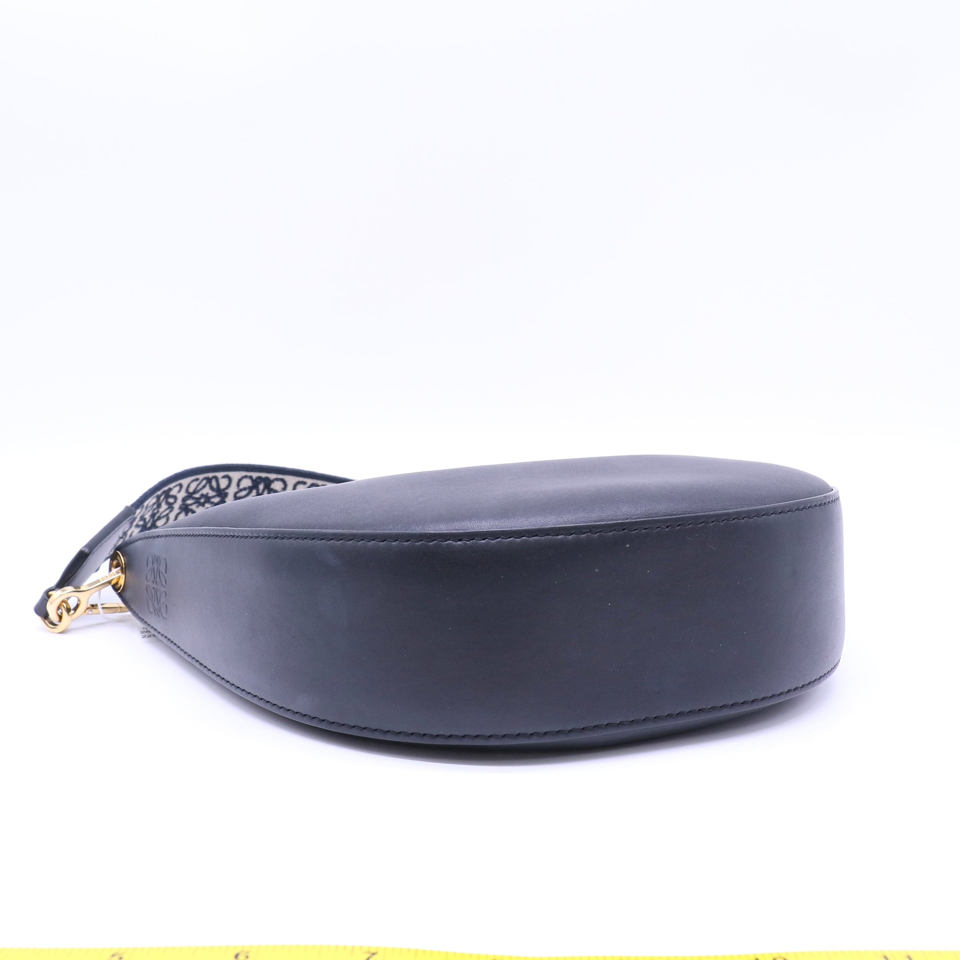 Loewe Luna Bag in Satin Calfskin and Jacquard Black Twins LDJ4303