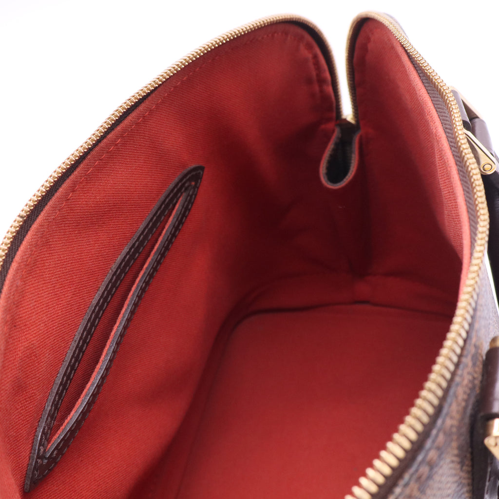 Alma Damier Ebene Coated Canvas Top Handle Bag