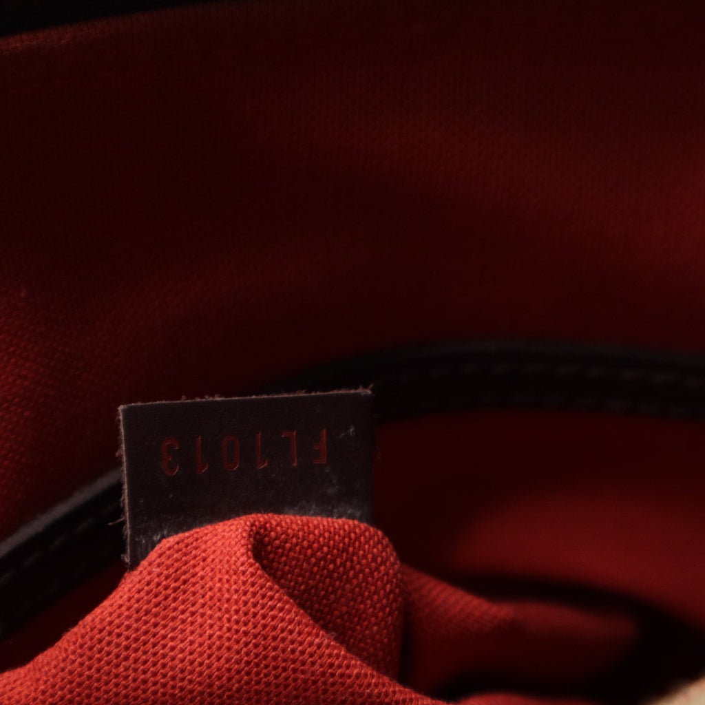 Alma Damier Ebene Coated Canvas Top Handle Bag