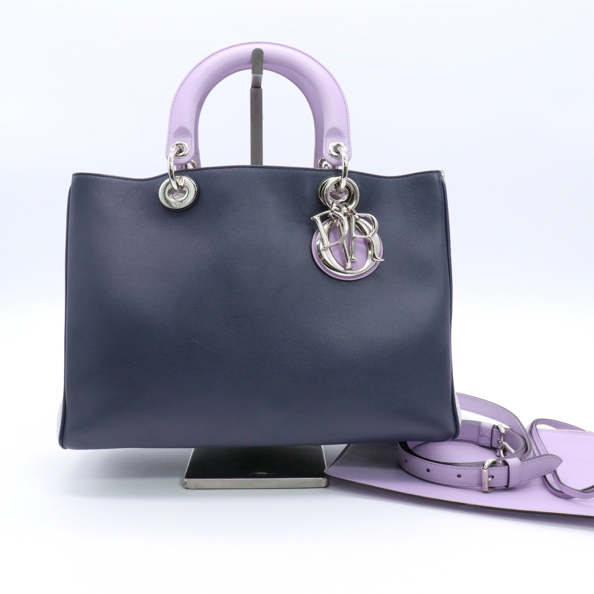 Diorissimo Tote Pebbled Leather Medium Twins