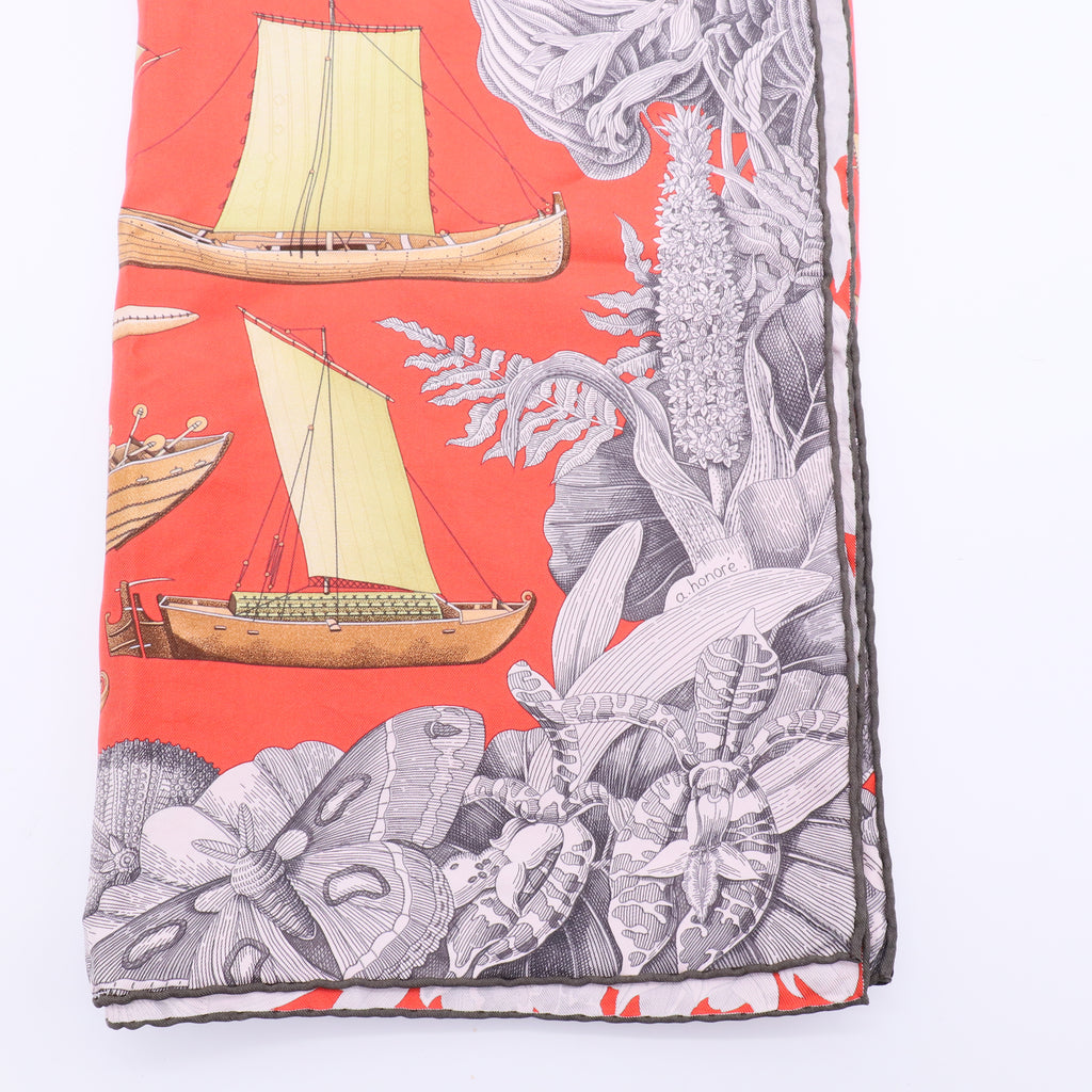 Hermes Jardin Creole Silk Scarf Twins