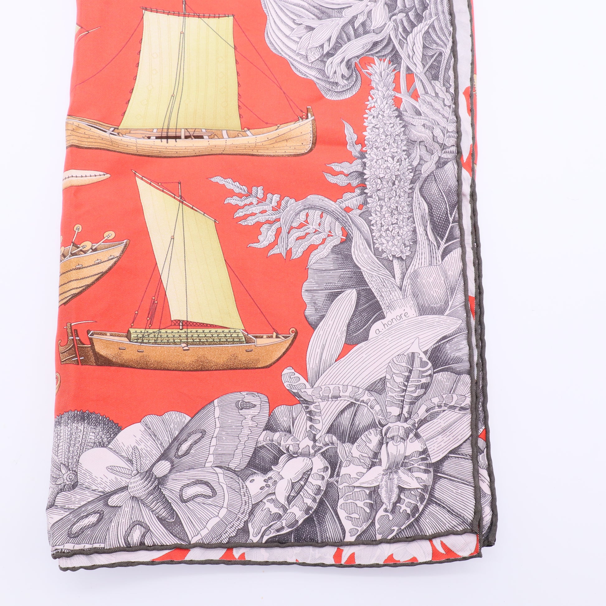 Hermes Jardin Creole Silk Scarf Twins