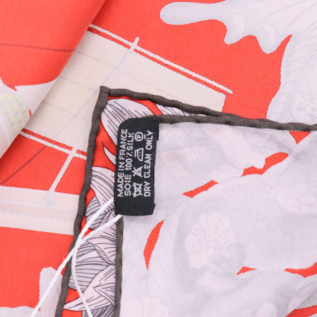 Hermes Jardin Creole Silk Scarf Twins