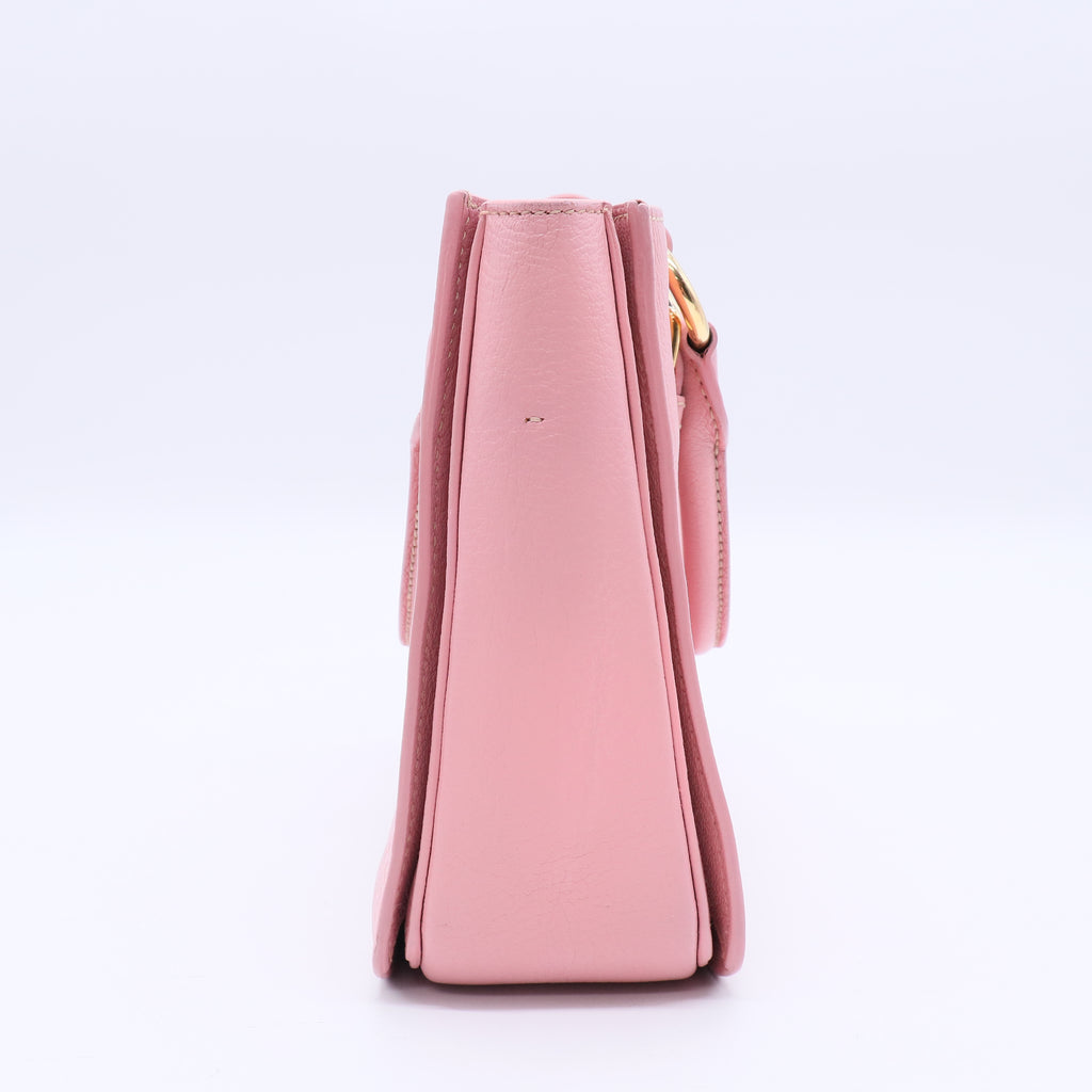 Miu Miu Pink Madras Leather Top Handle Bag Twins B21150