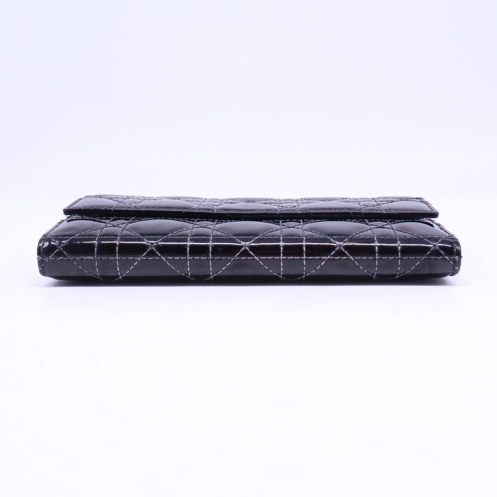 Patent Cannage Rendez-vous Chain Wallet Black W20718