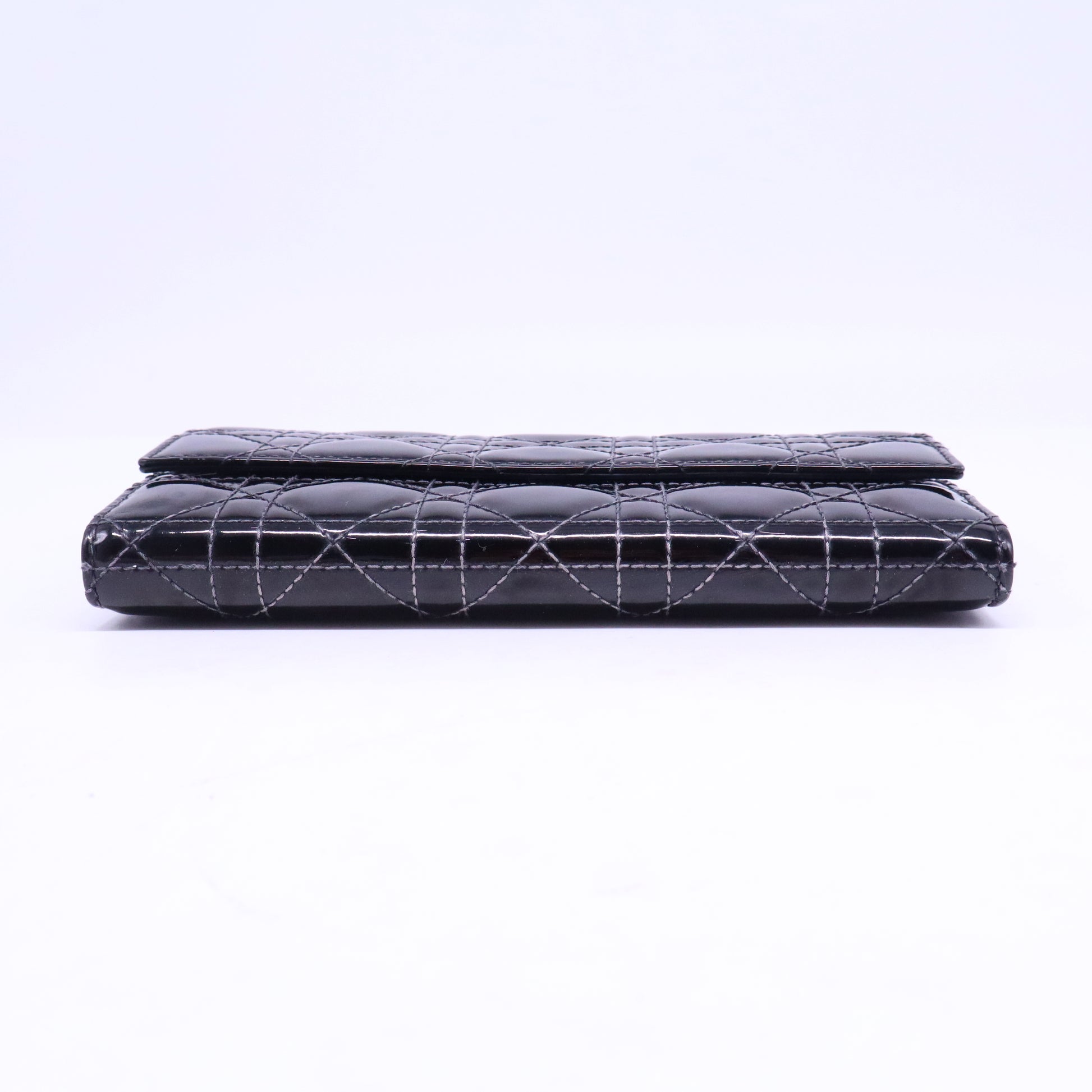 Patent Cannage Rendez-vous Chain Wallet Black W20718