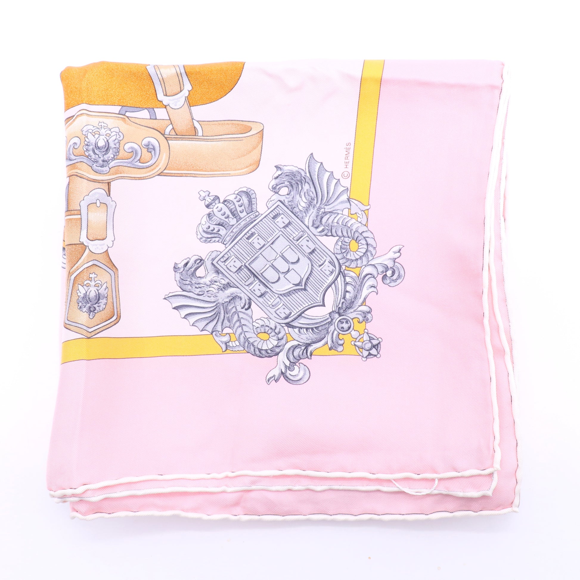 Hermès Face au Large Silk Scarf Twins