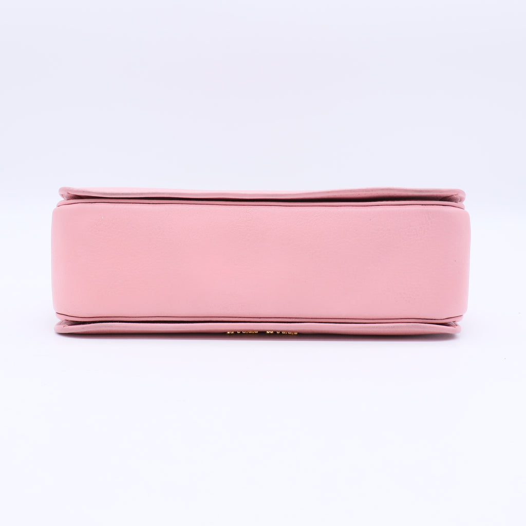 Miu Miu Pink Madras Leather Top Handle Bag Twins B21150
