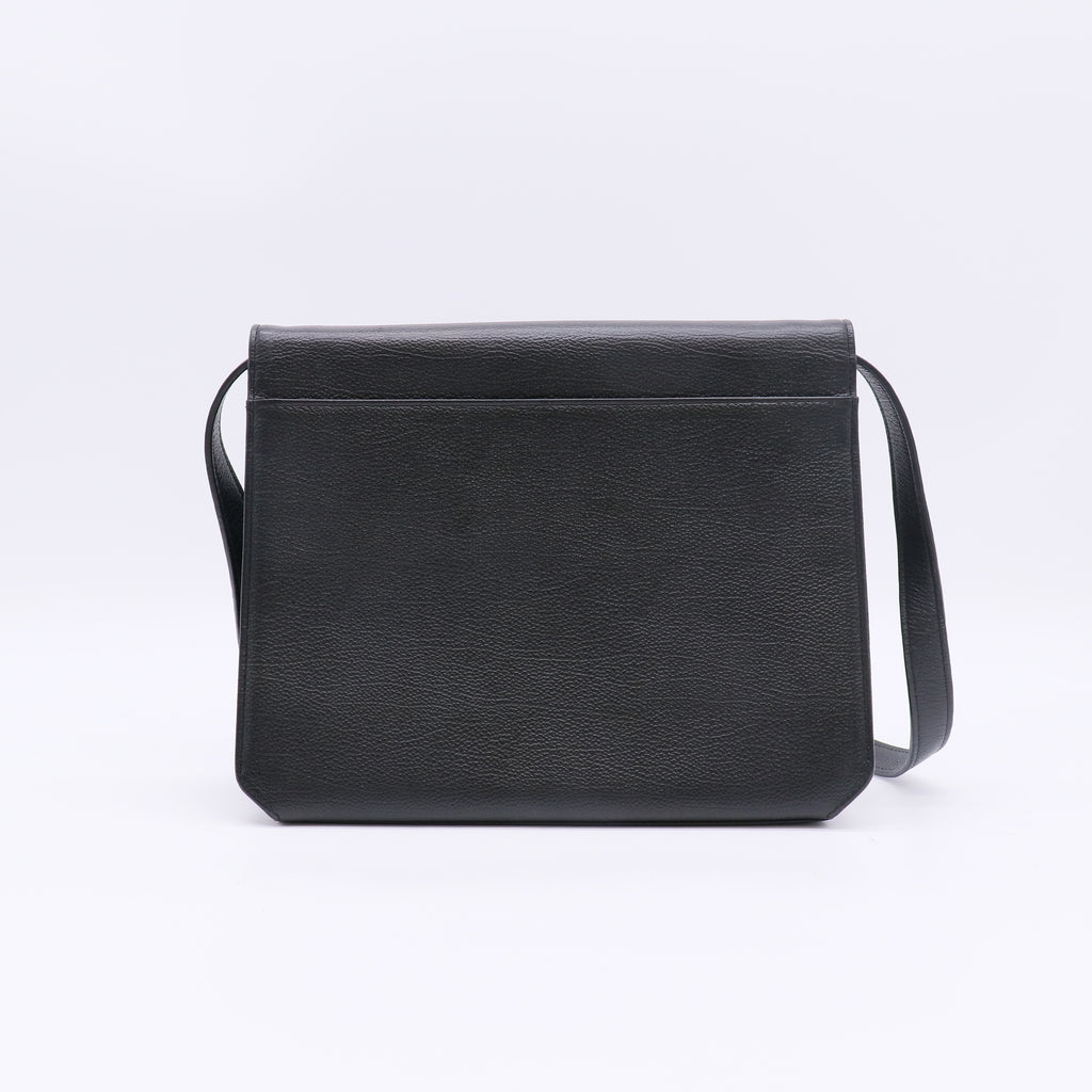 Yves Saint Laurent Vintage Logo-Embossed Leather Envelope Shoulder Bag B23513