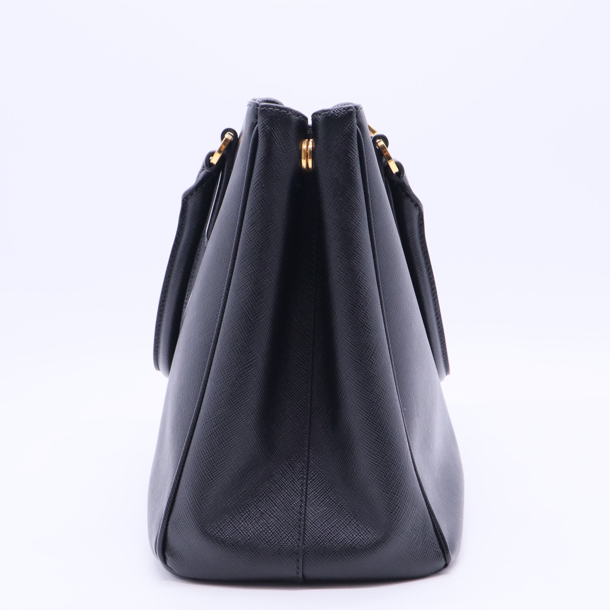 Enameled Metal Triangle Galleria Double Zip Large